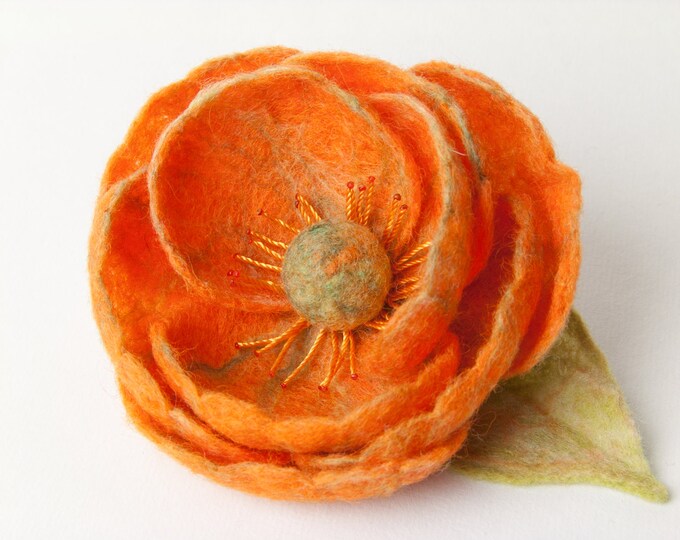 Felt Flower Pin / Brooch Etsy