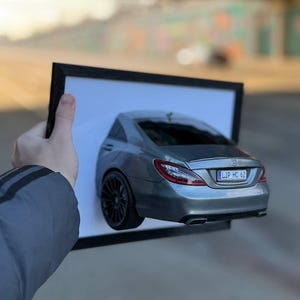 Your 3D Car Replica Personalized Fully Customizable Framed Automotive Sculpture Car Driver Lover Gift for Him Custom Man Cave Wall Art Print