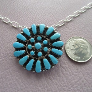 Turquoise Needlepoint Pin Pendant - Etsy