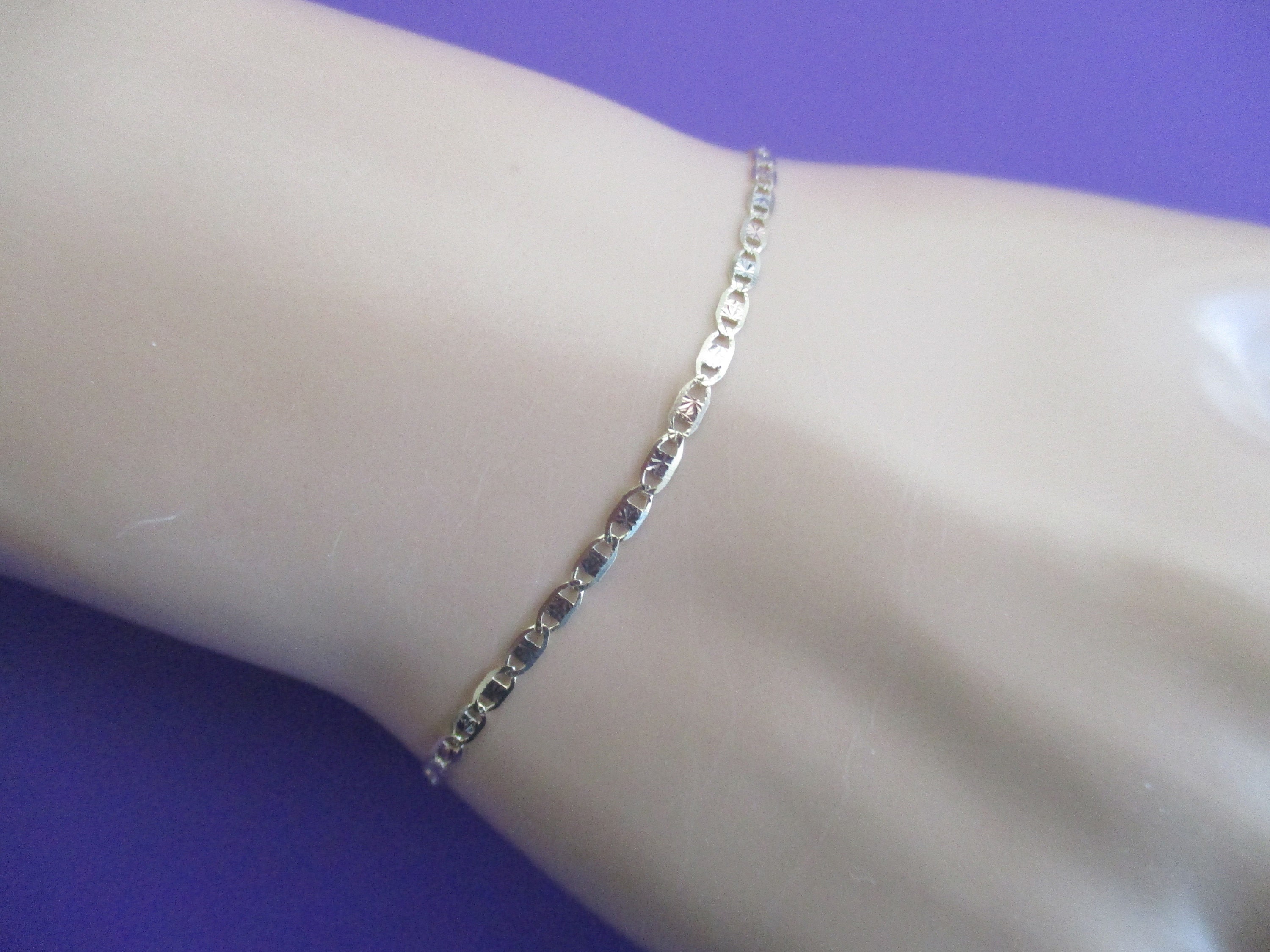 Valentino Star Chain Or Bracelet Solid Real 925 Sterling Silver
