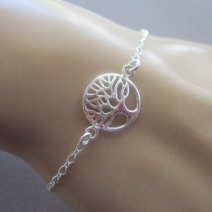 Tree of life charm bracelet- sterling silver- adjustable up to 8.25 inches