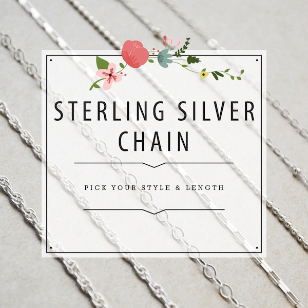 Sterling Silver Filled Chain - Classic, Satellite, Ball, Box, Cable and Double Rope Style