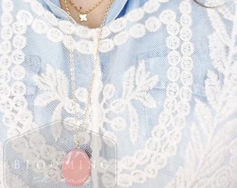 Large Gold Oval Locket - Pendant Style Necklace