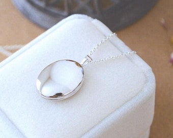 Sterling Silver Locket Necklace - Heirloom Enameled Jewelry
