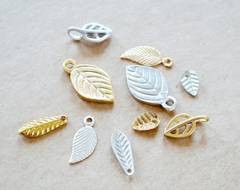 Gold and Silver Leaf Charms