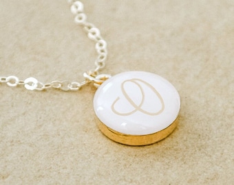 Gold Filled Personalized Initial Necklace - Choose any letter & font