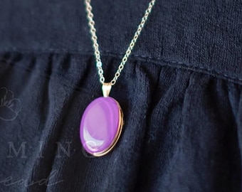 Gold Filled Locket Necklace - Heirloom Enamel Jewelry