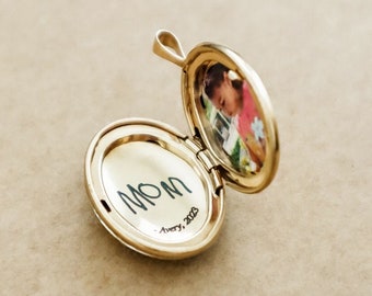 Engrave real handwriting or a sweet special message from your loved one - Personalization for any locket