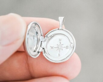 Compass Map Locket Stamp - Positive Direction - Personalized Stamping Service