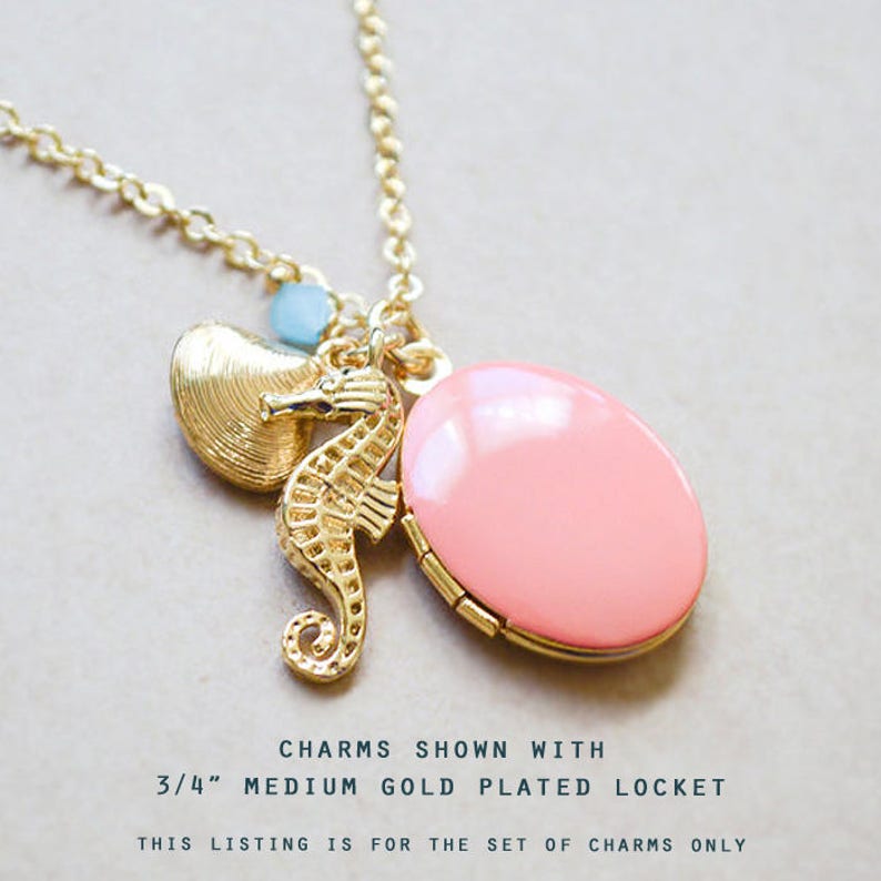Nautical Seahorse /& Sea Shell Charms