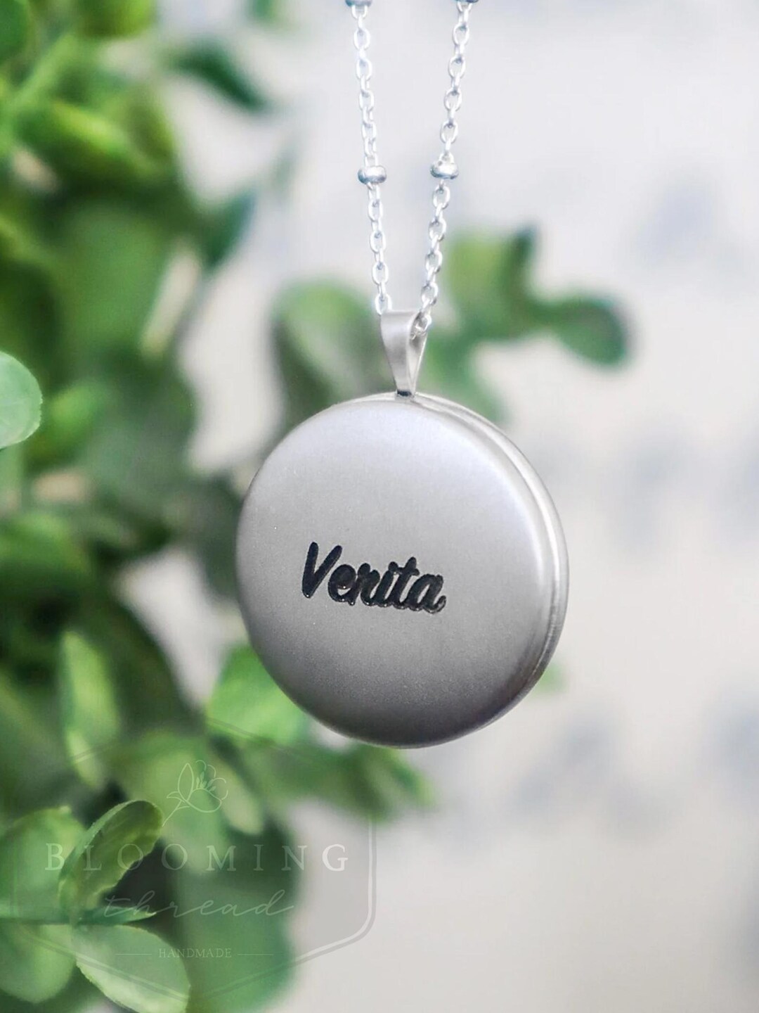Custom Engraved Necklace - Personalized Sterling Silver Photo Locket ...