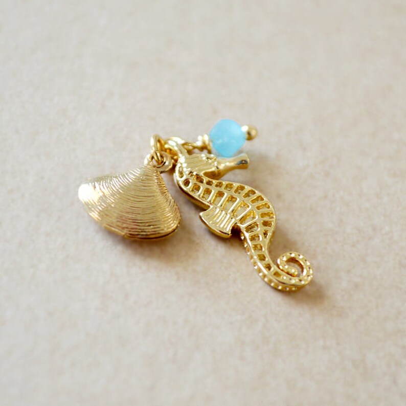 Nautical Seahorse /& Sea Shell Charms