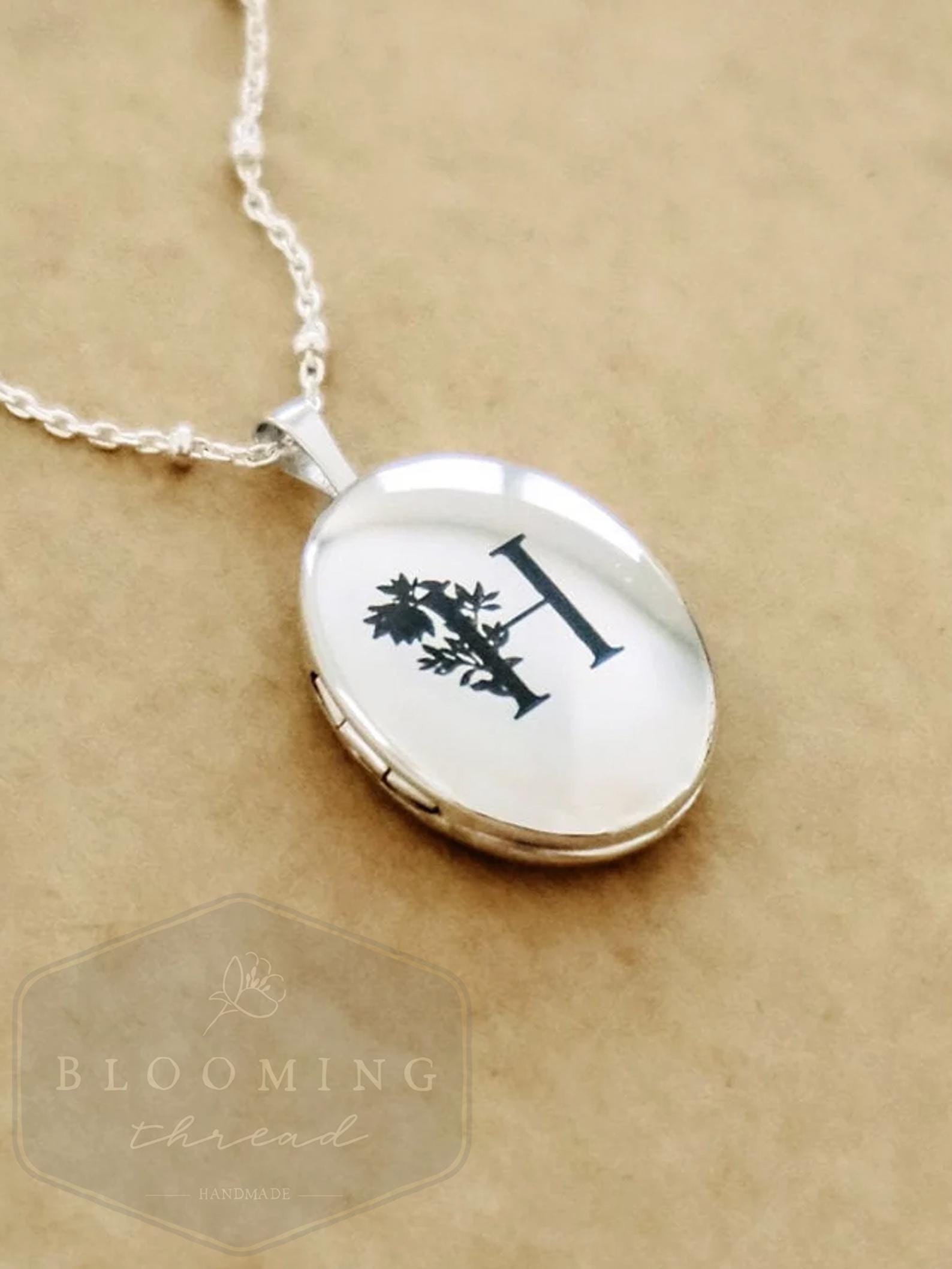 Custom Engraved Locket Necklace - Personalized Sterling Silver Photo ...