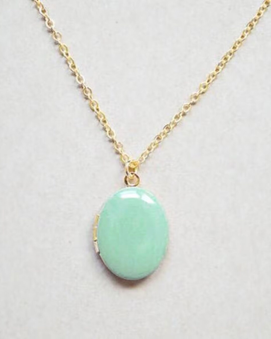 Jade Oval Photo Locket Custom Charm Color Medium - Etsy