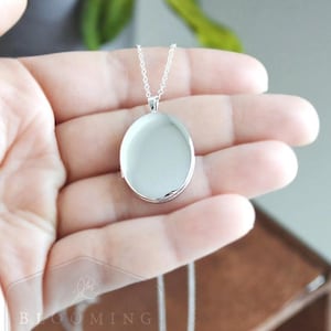 Medallón grande de plata de ley - Collar con colgante de reliquia