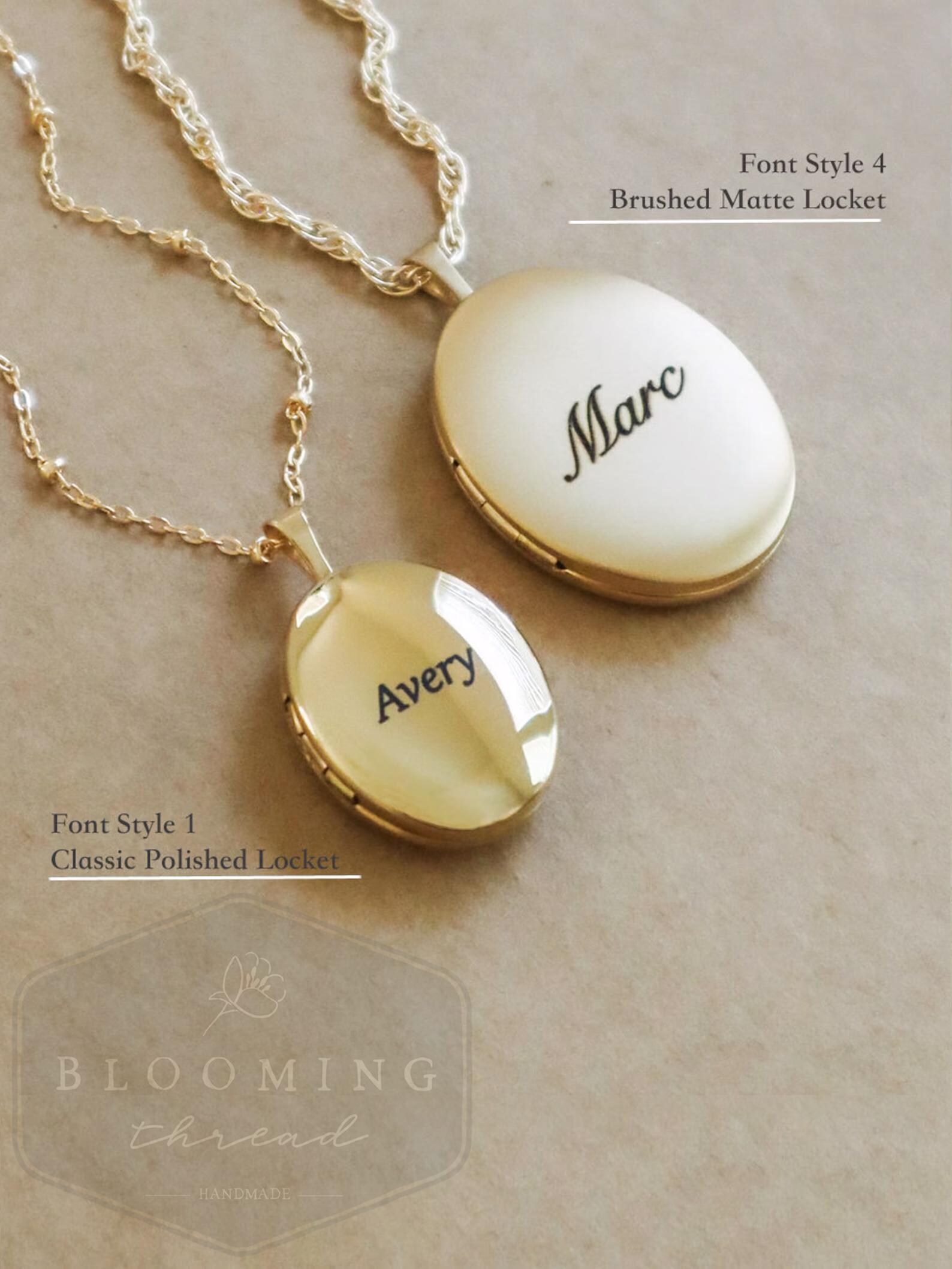 Name Engraved Locket Necklace - Personalized With Any Letters, Initial ...