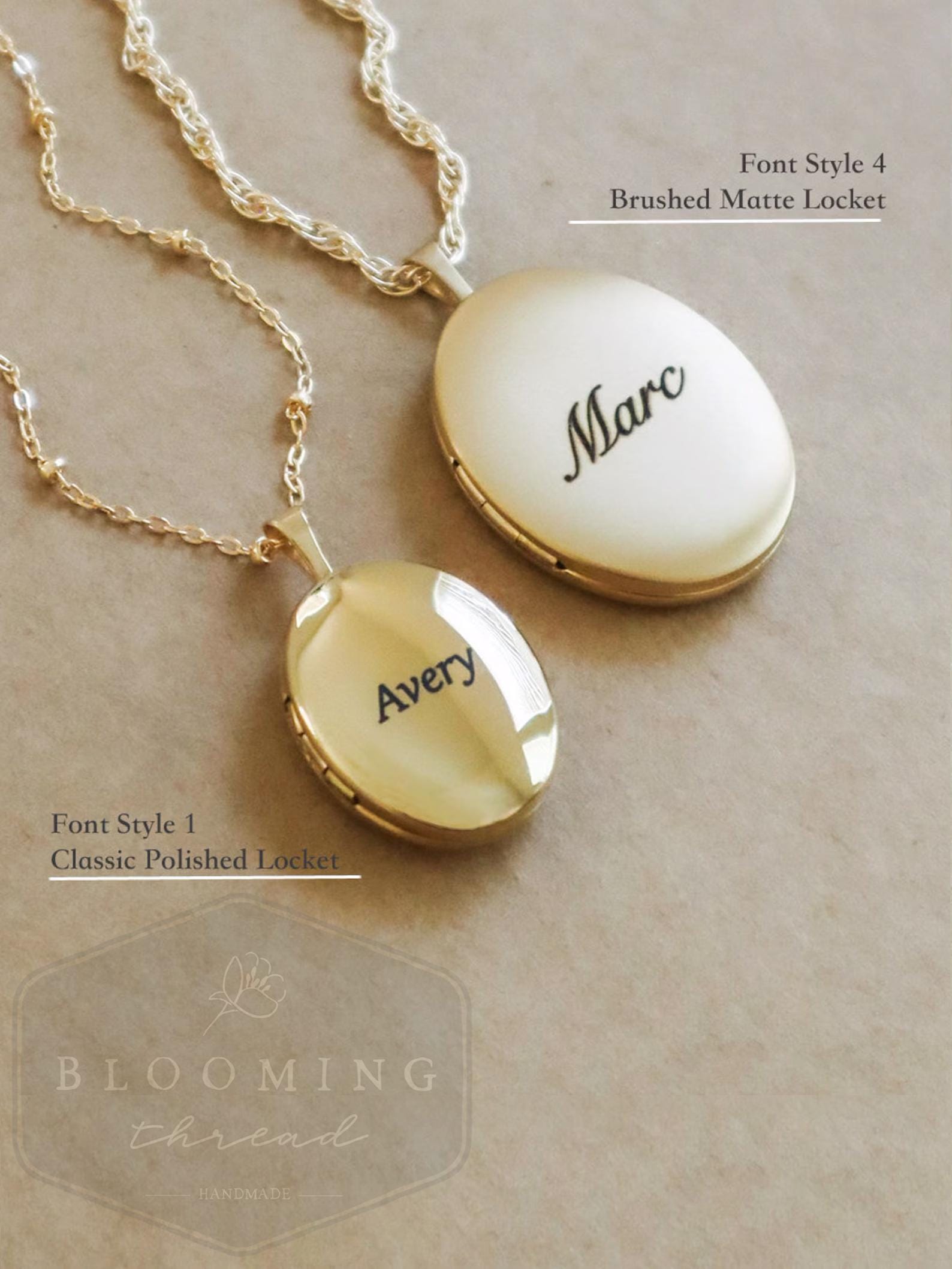 Name Engraved Locket Necklace - Personalized With Any Letters, Initial ...