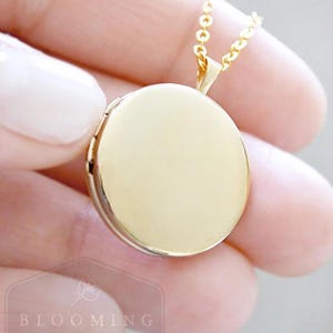 Large Gold Locket Necklace - 14K Gold Filled