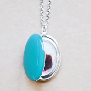 Large Oval Custom Photo Locket - Pendant Style Necklace