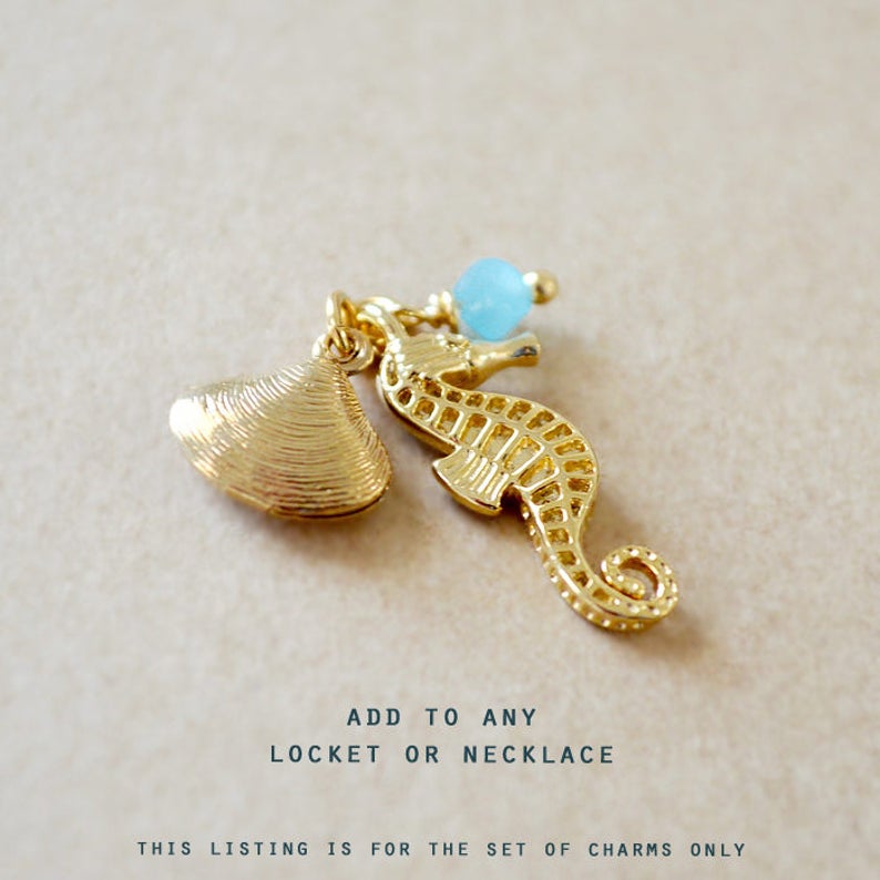 Nautical Seahorse /& Sea Shell Charms