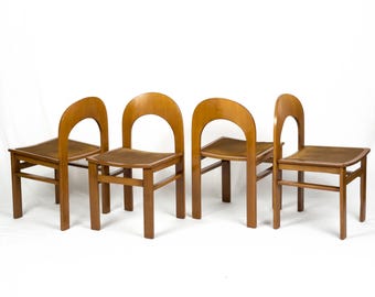 Set van 4 Arcadia-stoelen van Adalberto Caraceni voor Tagliabue, Italië, jaren 70.