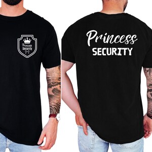 Princess Security Comfort Colors Shirt, Disney Dad Tee, Vintage Garment Dyed Vacation Shirt, Disneyland Family Matching Gift Disneyland