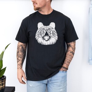 Chemise papa ours pour papa, t-shirt graphique ours cool, cadeau fête des pères, t-shirt papa, t-shirt couleurs confort, lunettes de soleil papa ours, chemise papa ours