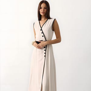 Sleeveless Maxi Dress: V-Neck Wrap Style, Belted Evening Gown