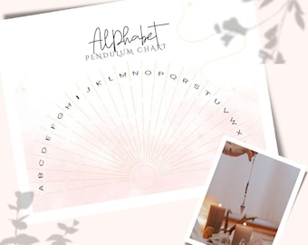 Tableau alphabétique de radiesthésie pendulaire