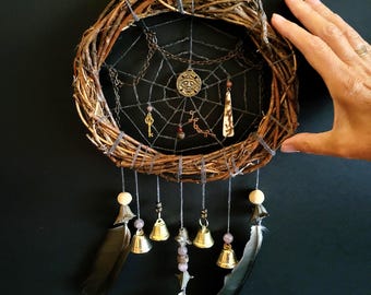 Witch Bells Protection Charm Pagan Wall Hanging Decor