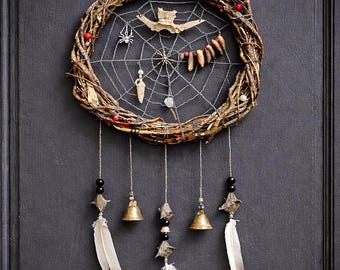 Witch Bells Wreath for Door Protection