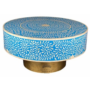 Mesa de centro redonda, mesa de centro con incrustaciones de nácar, mesa de centro con diseño floral, mesa de cóctel con incrustaciones de nácar, muebles de lujo modernos.