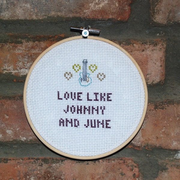 Heidi Newfield Cross Stitch Lyrics- "Johnny and June" Johnny Cash and June Carter