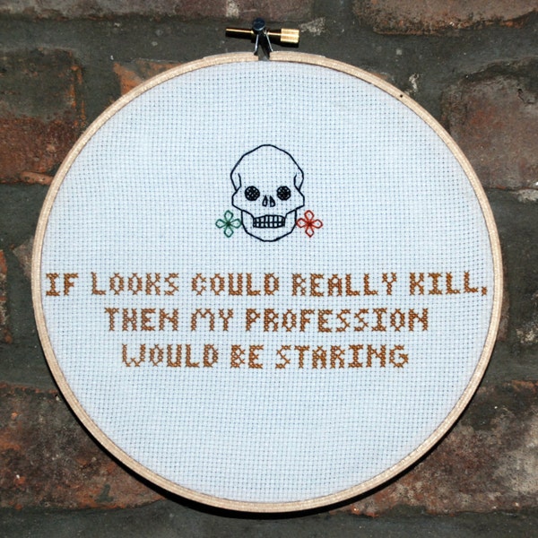 Brand New Cross Stitch Lyrics- "I Will Play My Game Beneath the Spin Light" From Deja Entendu