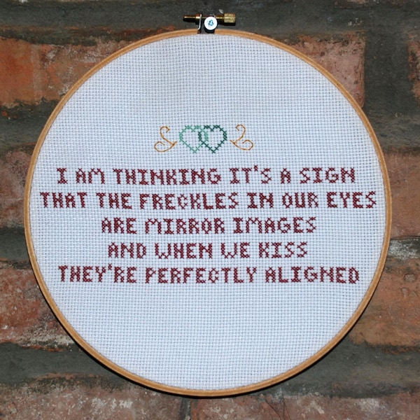 Postal Service Lyrics Cross Stitch Lyrics- "Such Great Heights" From Give Up