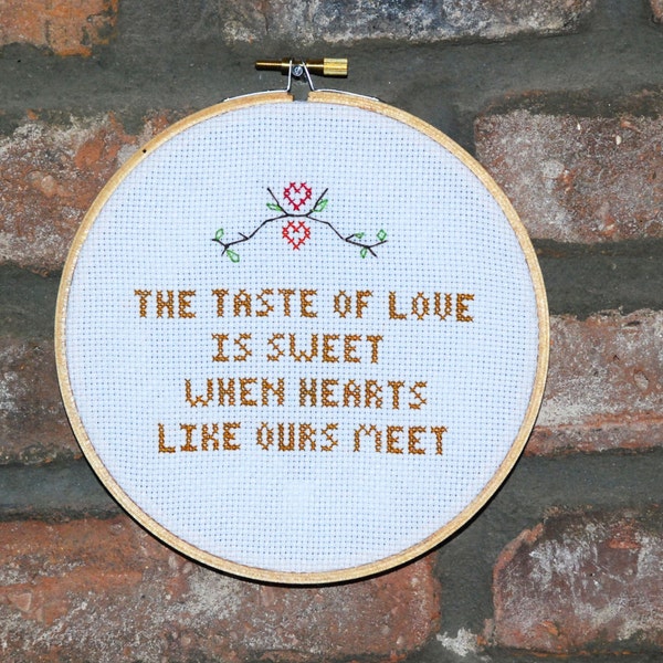 Johnny Cash Cross Stitch Lyrics- "Ring of Fire"