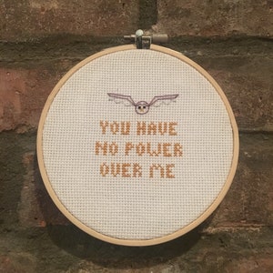 Labyrinth Cross Stitch Movie Quote- &quot;You Have No Power Over Me&quot;