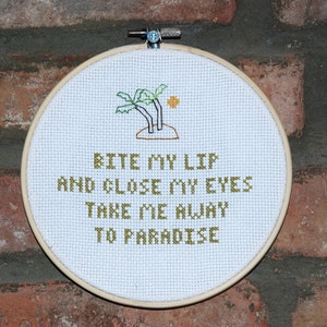 Green Day Cross Stitch Lyrics- "Longview" From Dookie