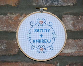 Custom Couple Cross Stitch