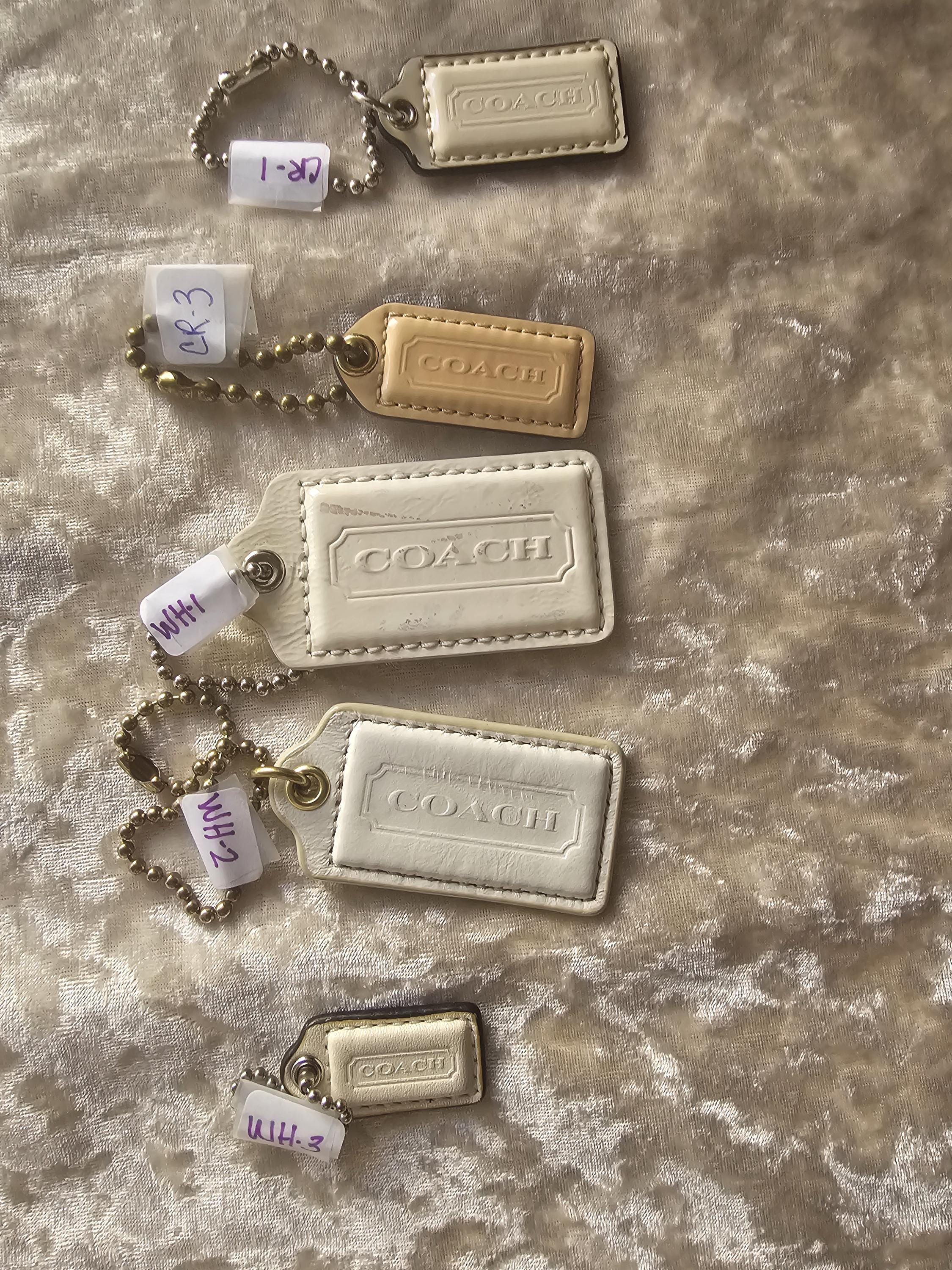 Individual Vintage Coach Bag Tags and Charms..assorted Sizes