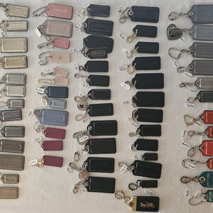 Individual Vintage Coach Bag Tags and Charms..assorted Sizes
