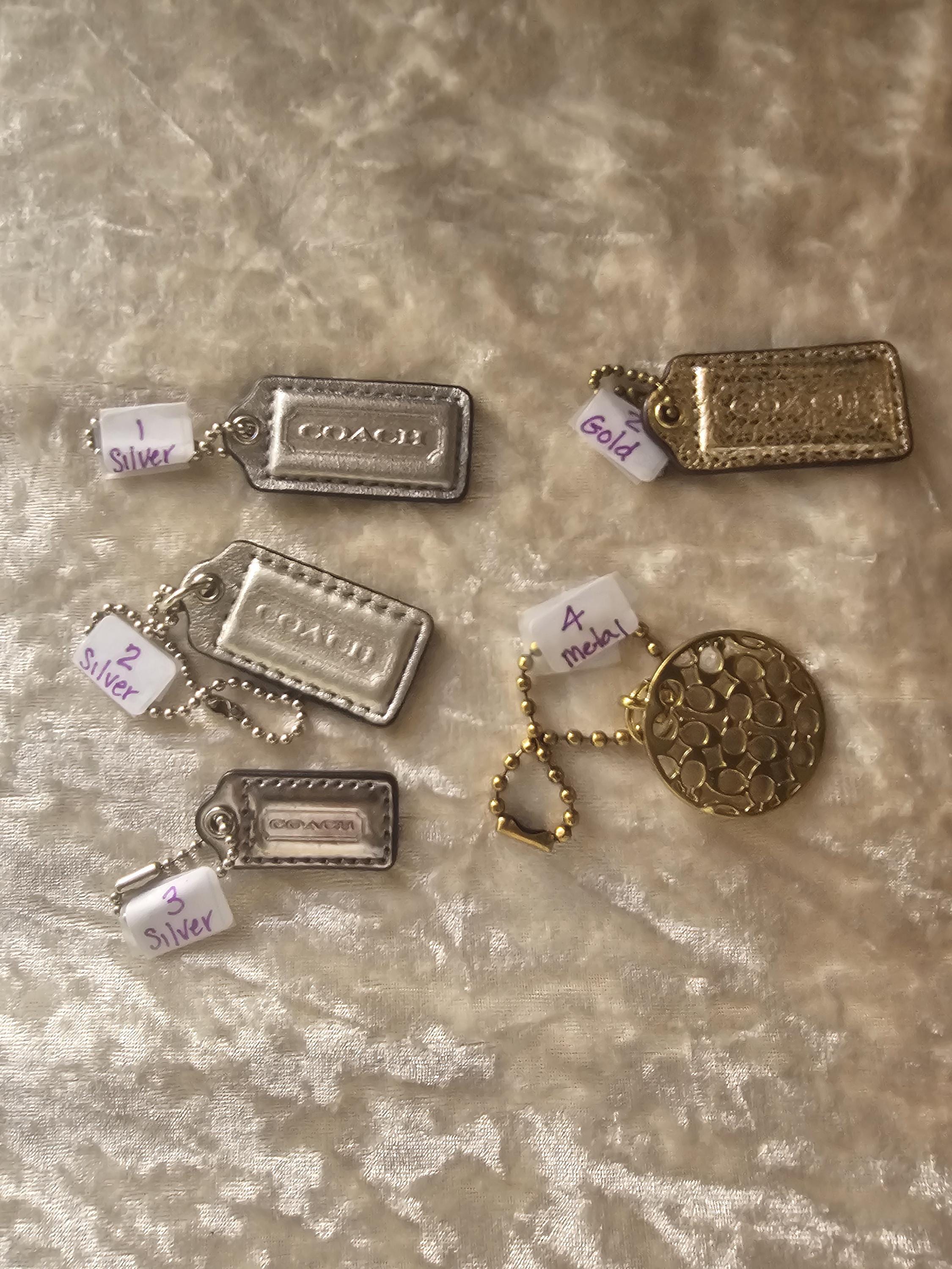 Individual Vintage Coach Bag Tags and Charms..assorted Sizes