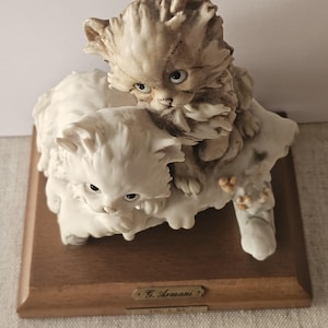 イタリア製　ARMANIアルマーニ　FLORENCE1934　子猫の置物　希少品 Armani Cat Figurine - Etsy