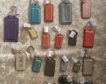 Individual Vintage Coach Bag Tags and Charms..assorted Sizes