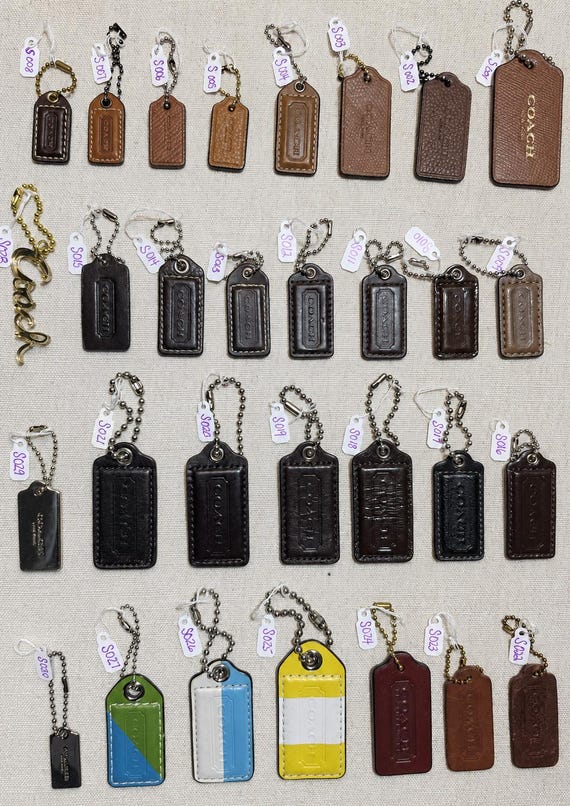Individual Vintage Coach Tags and Charms Listing 2 of 2. Assorted
