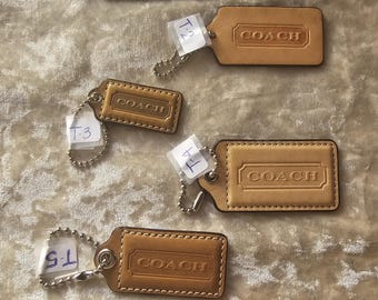 Individual Vintage Coach Bag Tags and Charms..assorted Sizes