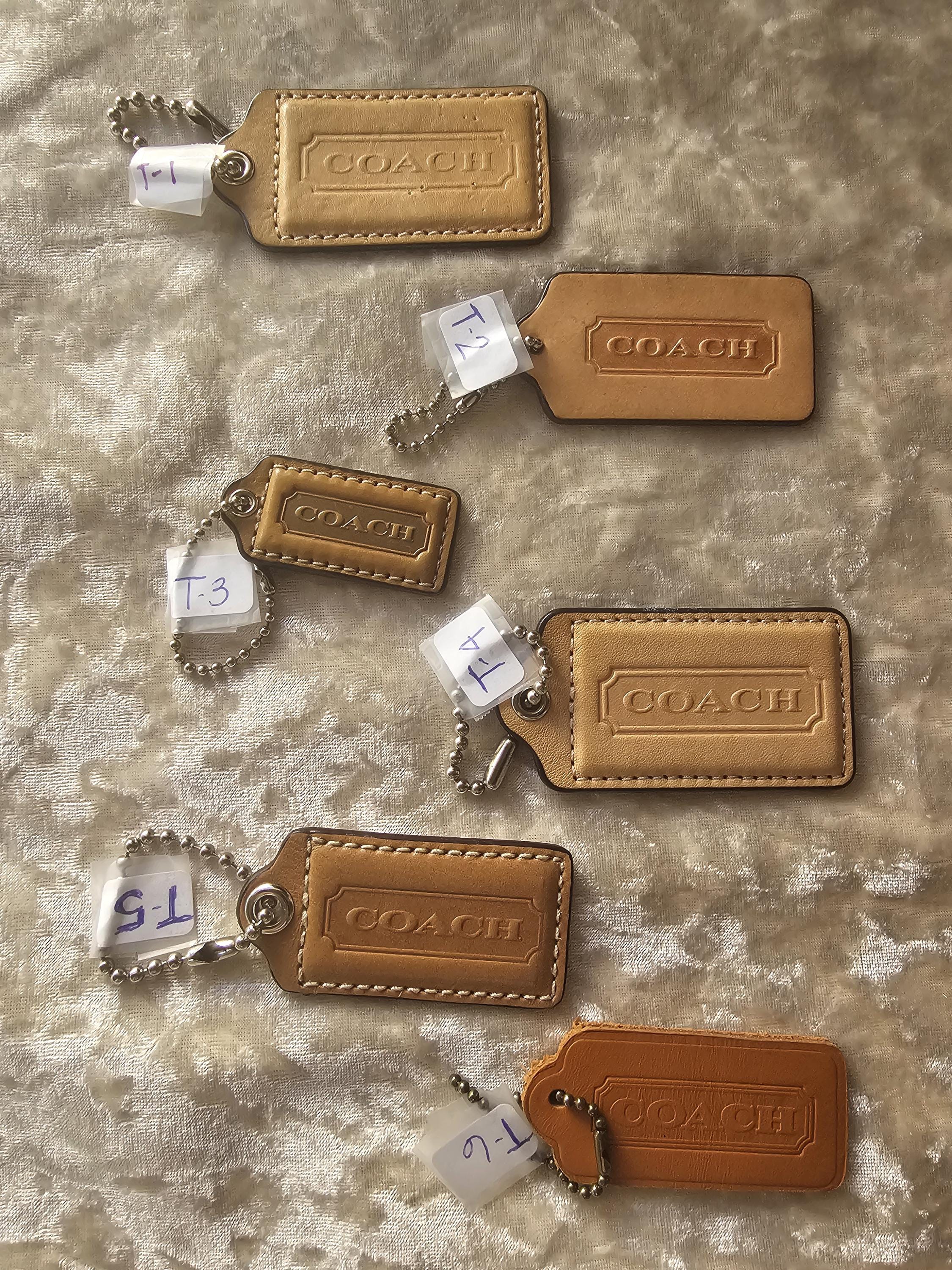 Individual Vintage Coach Bag Tags and Charms..assorted Sizes