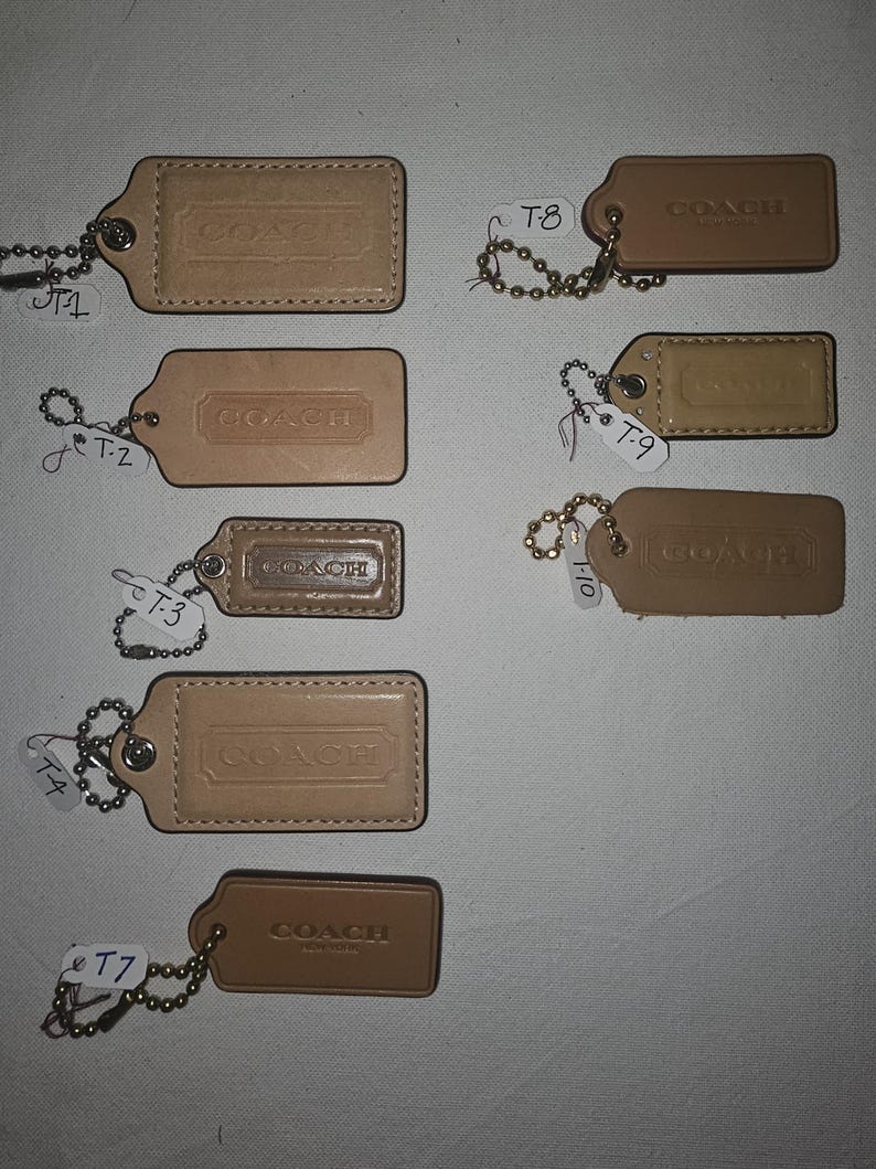 Individual Vintage Coach Tags and Charms Listing 1 of 2. Assorted Sizes ...