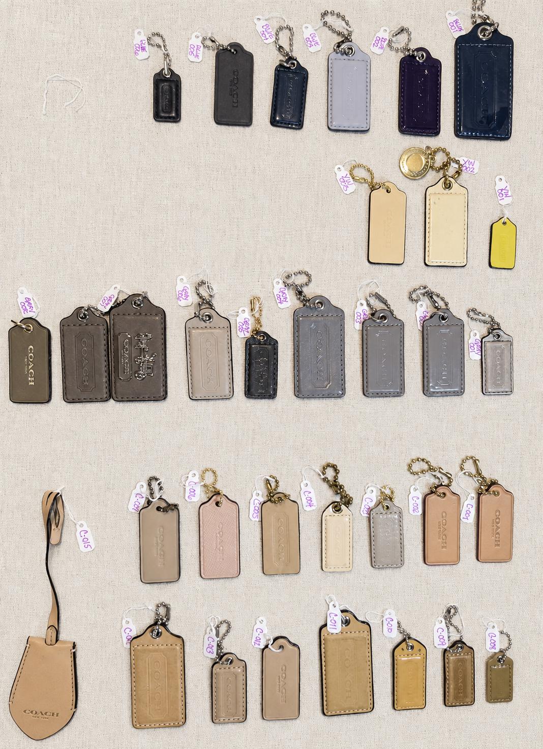 Individual Vintage Coach Bag Tags and Charms..assorted Sizes
