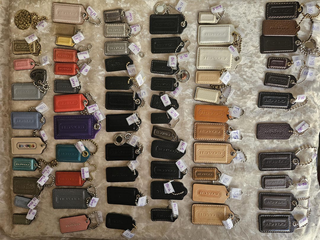Individual Vintage Coach Bag Tags and Charms..assorted Sizes
